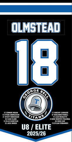 Cutom Rafter Banner Personalized Custom Player Rafter Banners – Hockey Banners