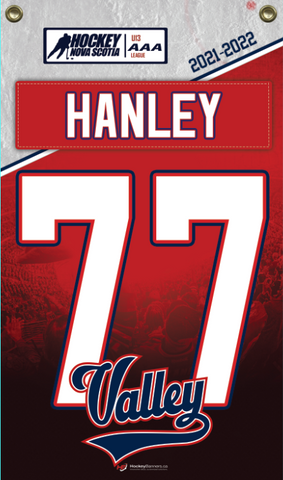 Cutom Rafter Banner Personalized Custom Player Rafter Banners – Hockey Banners